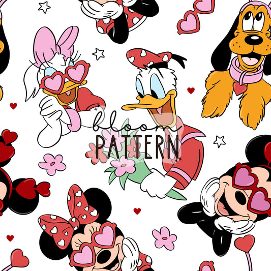 Valentines day Mickey Seamless