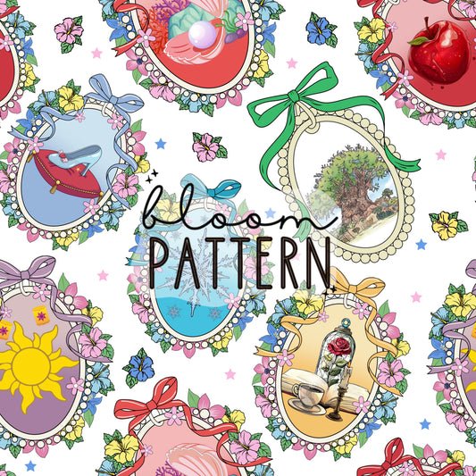 Princess Magical Trip Seamless Pattern