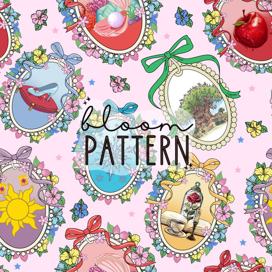 Princess Magical Trip Seamless Pattern