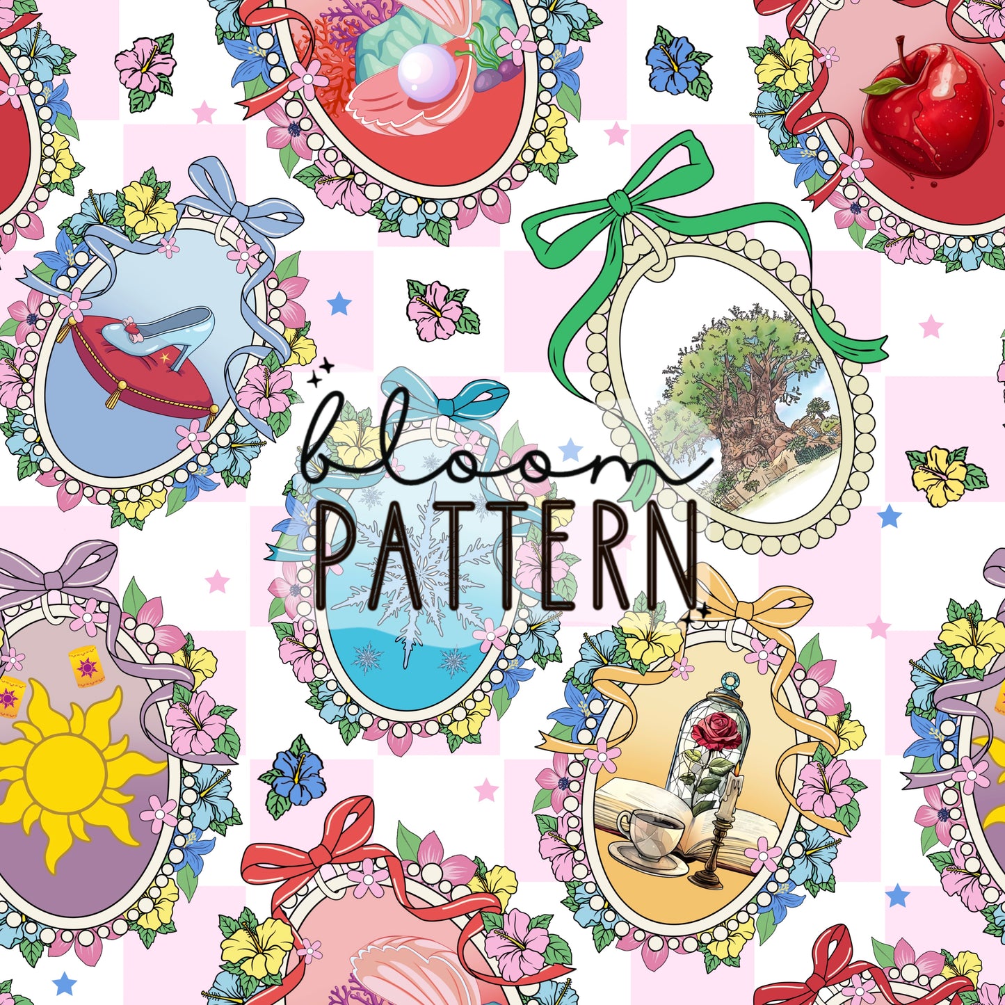 Princess Magical Trip Seamless Pattern