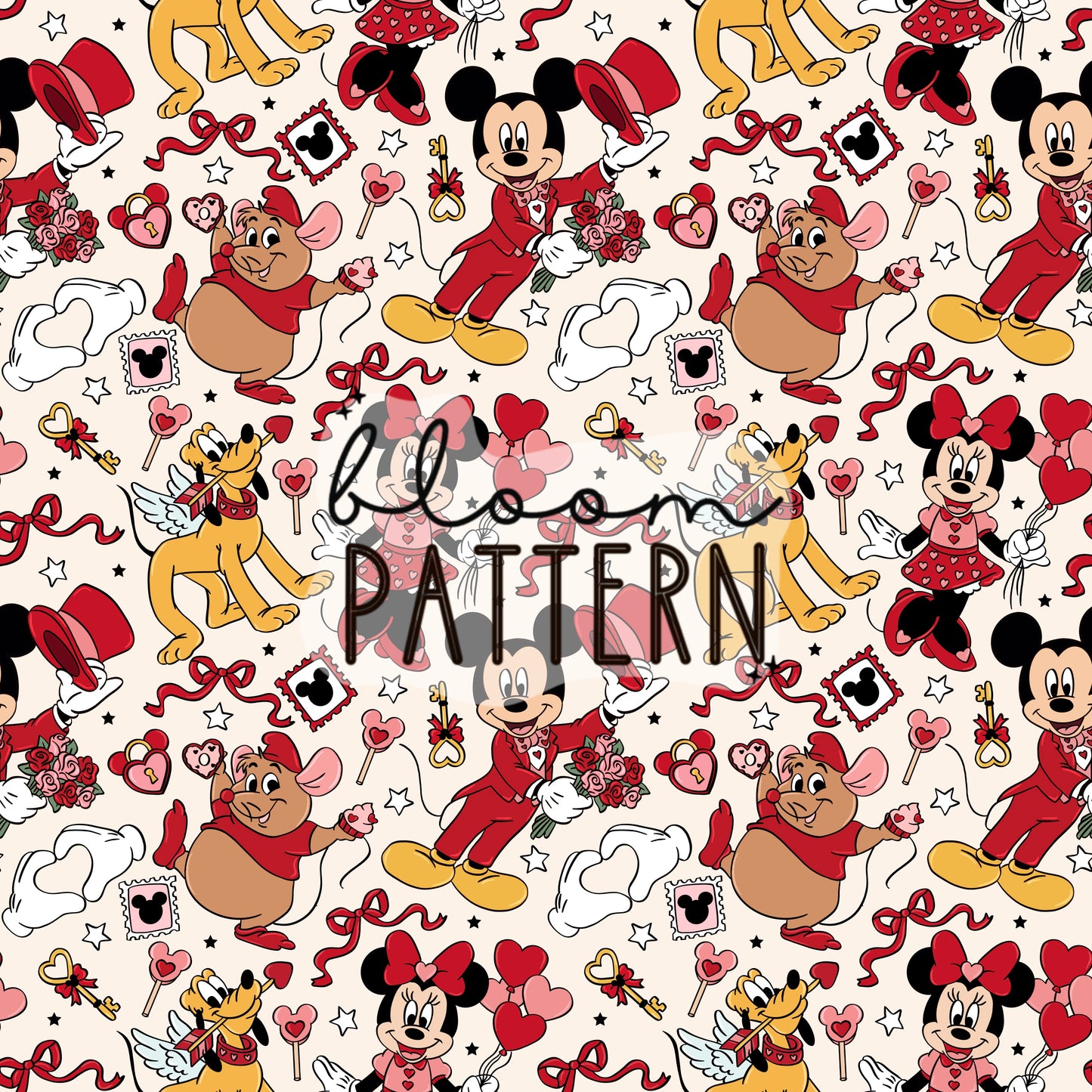 Valentines day Mickey Seamless
