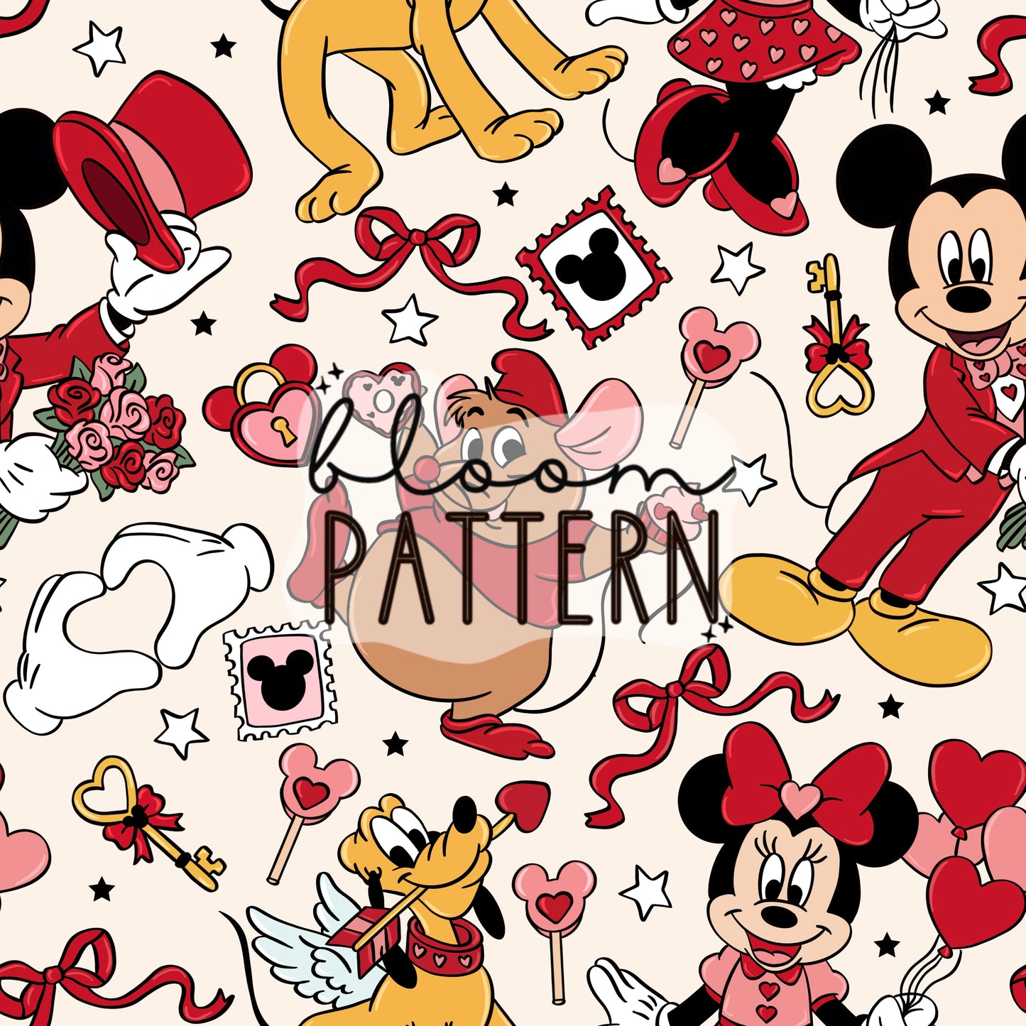 Valentines day Mickey Seamless
