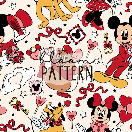 Valentines day Mickey Seamless