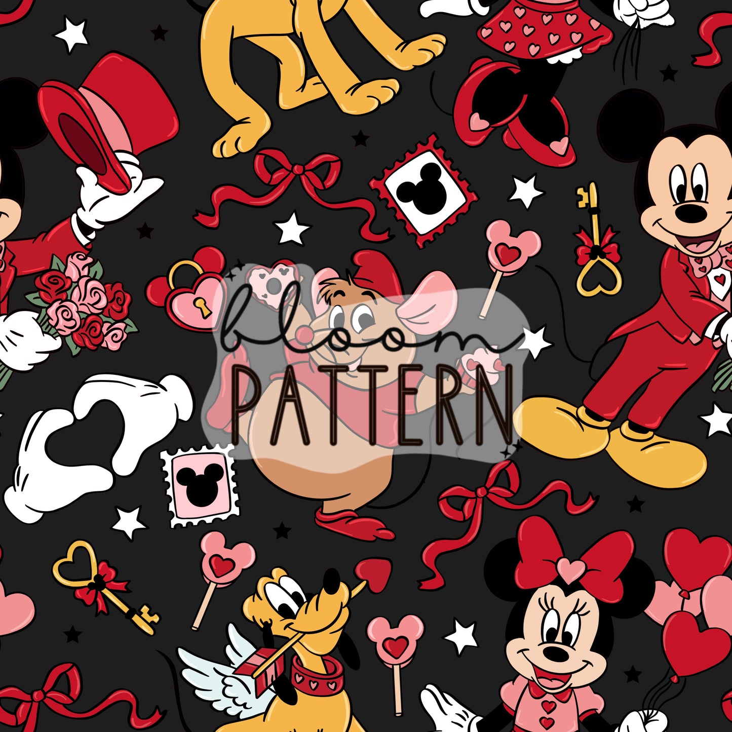 Valentines day Mickey Seamless