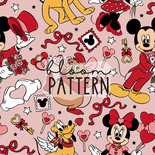 Valentines day Mickey Seamless
