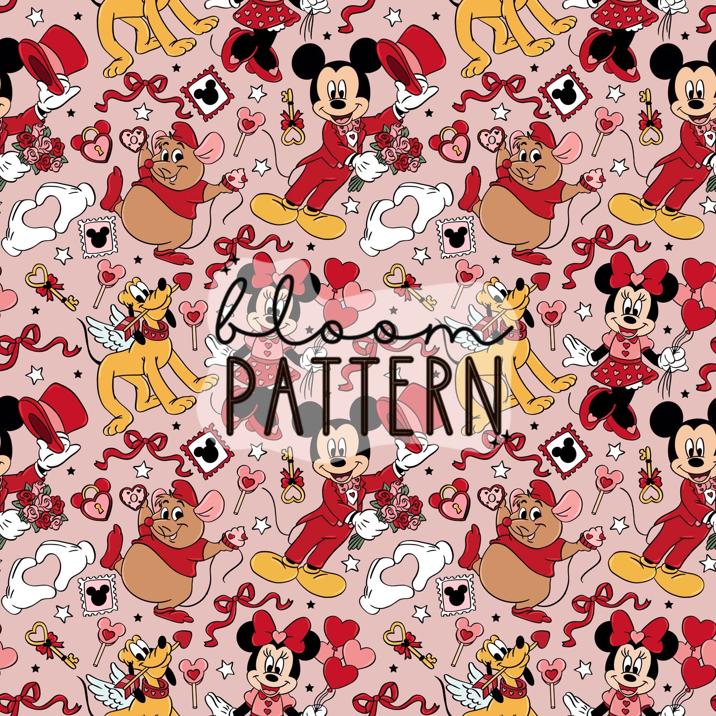 Valentines day Mickey Seamless
