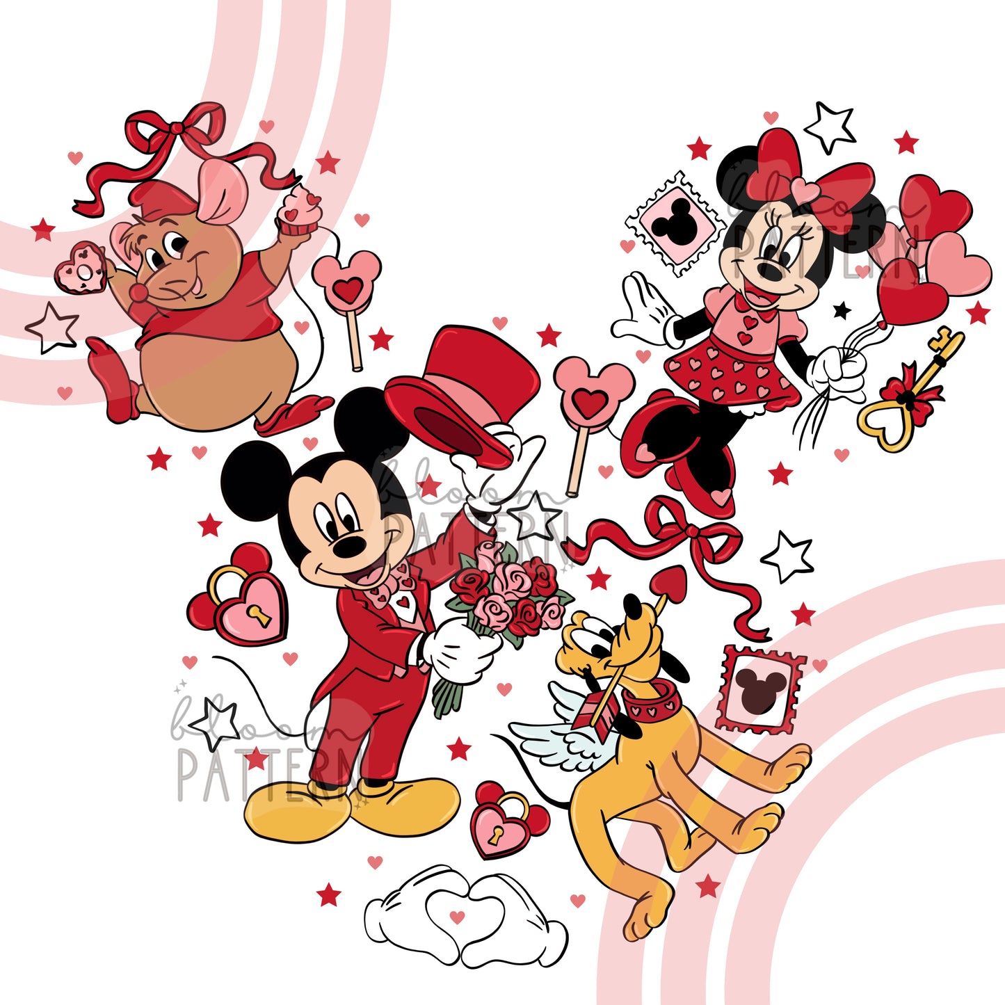 Valentines Mickey Sublimation design