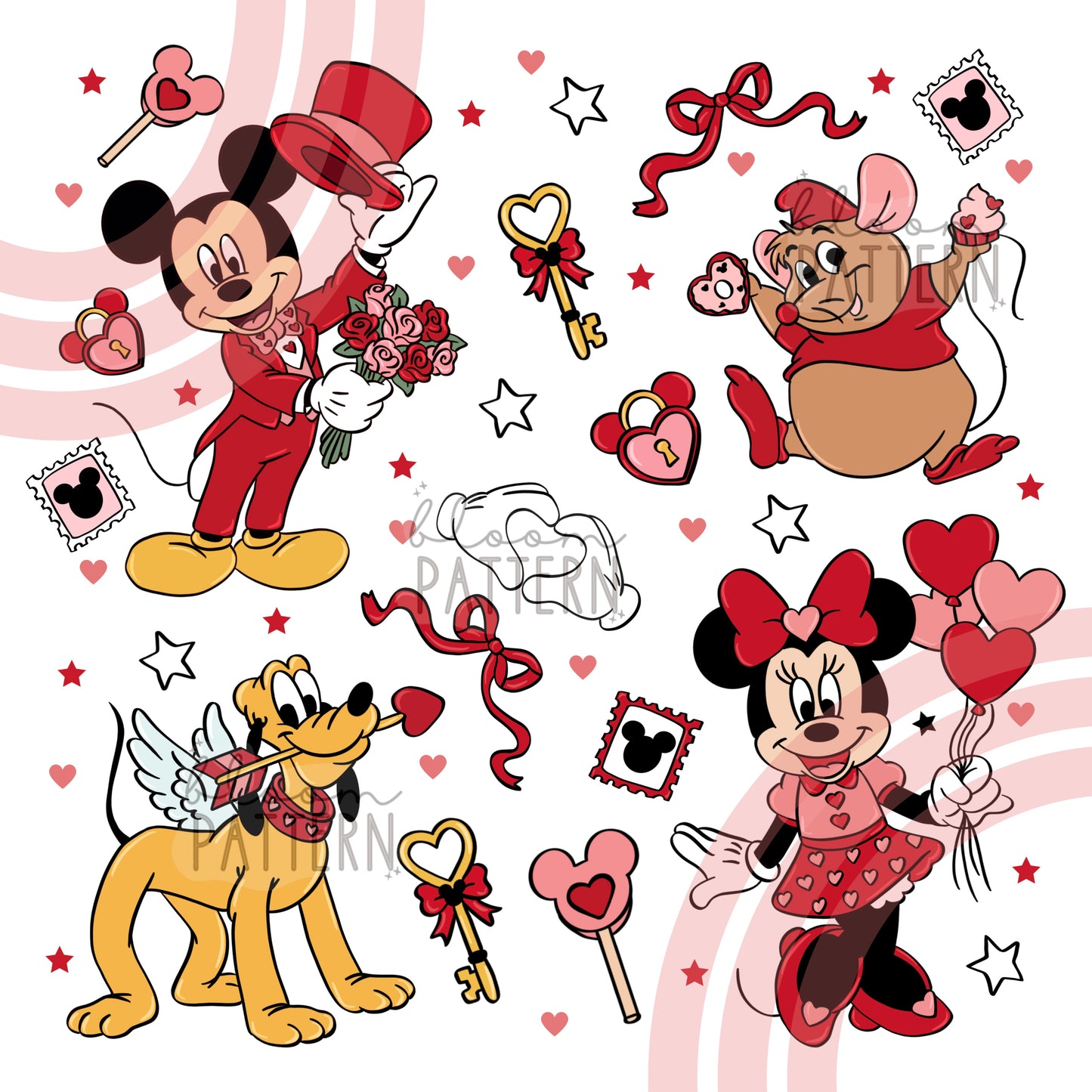Valentines Mickey Sublimation design