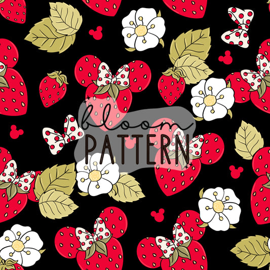 Strawberry Magical Seamless Pattern