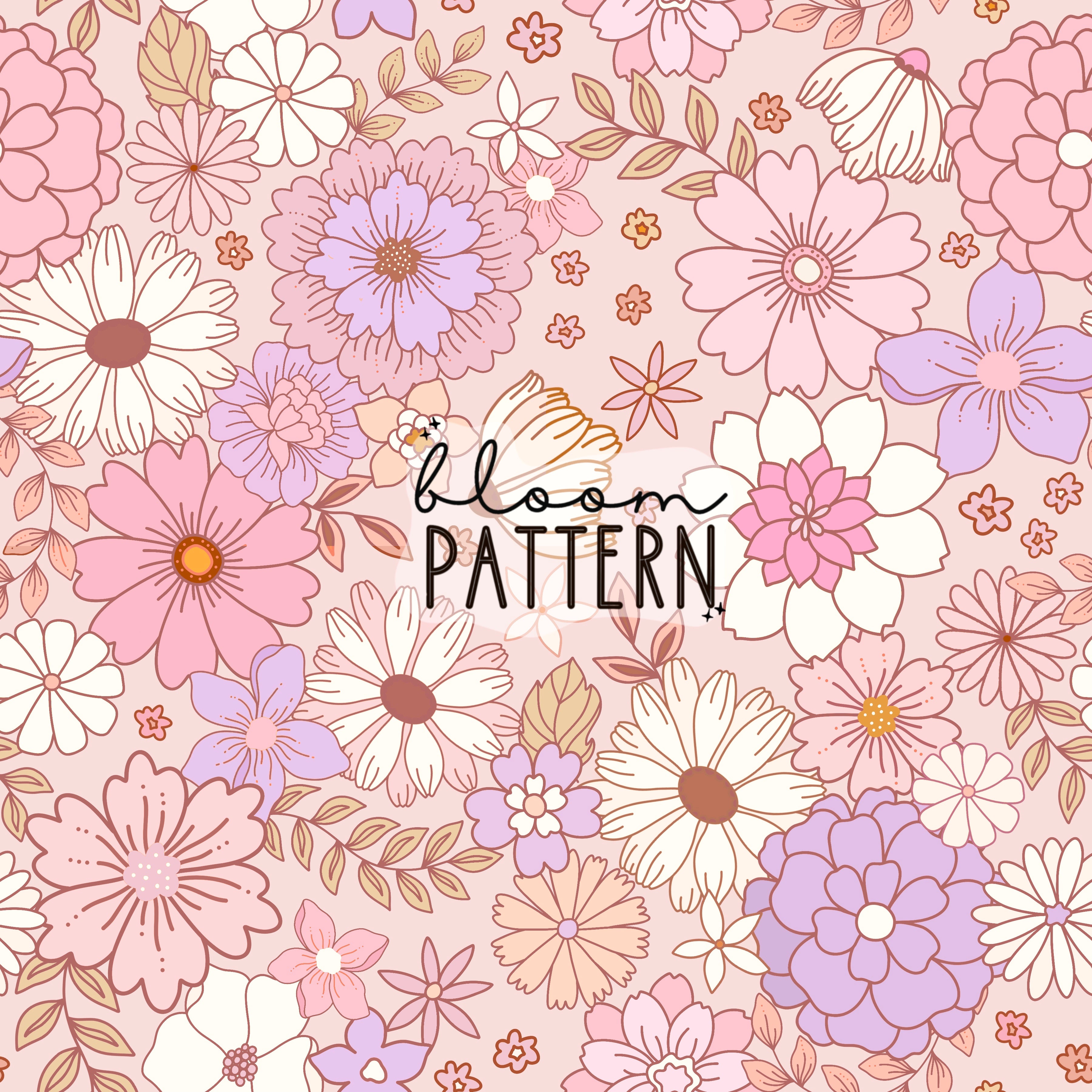 Retro Pink Flower Seamless Pattern – Bloom Patterns