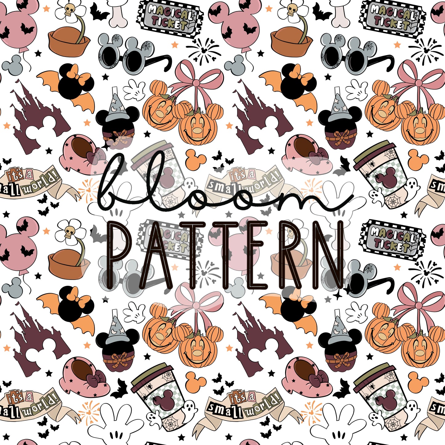 Halloween Mouse Seamless Pattern