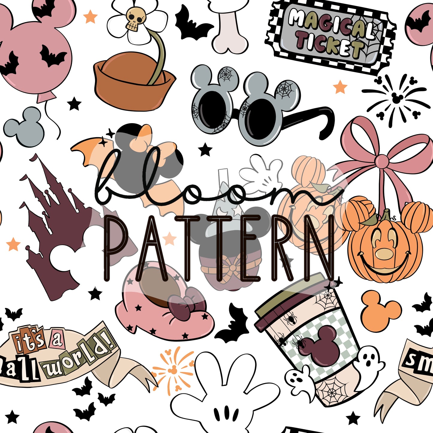 Halloween Mouse Seamless Pattern