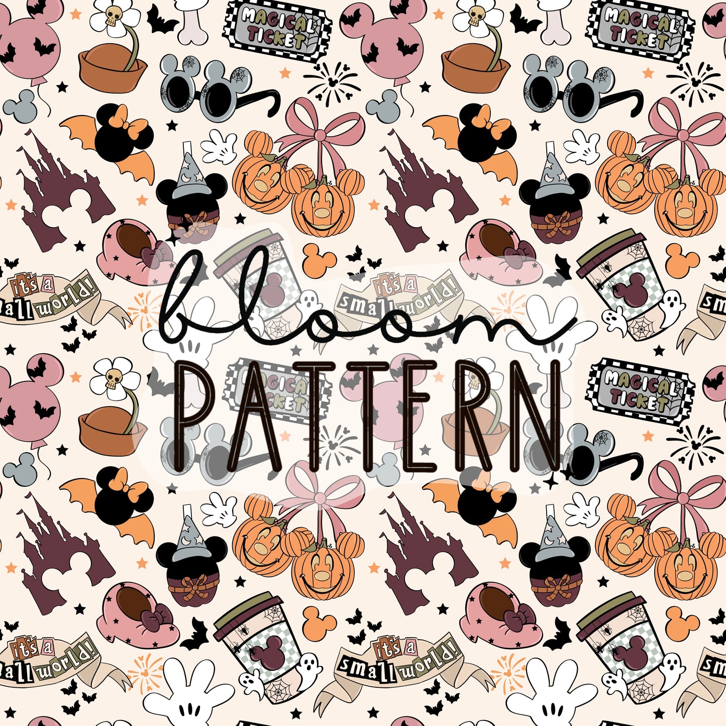 Halloween Mouse Seamless Pattern