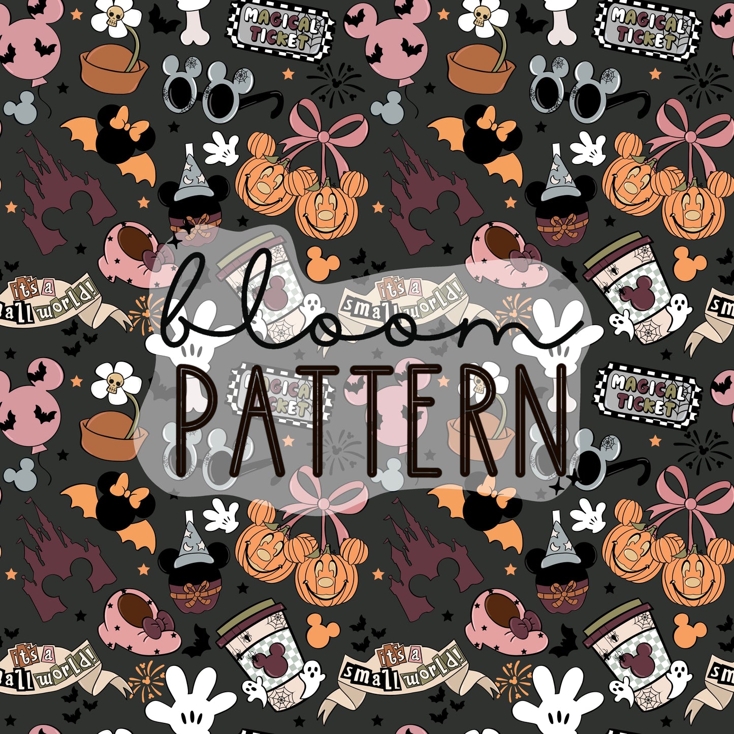Halloween Mouse Seamless Pattern