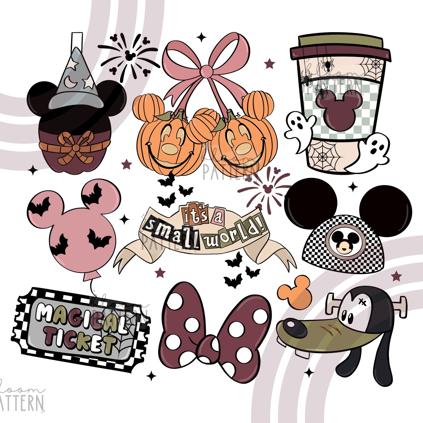 Magical Halloween  Sublimation Design