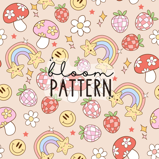 Groovy Summer Seamless Pattern