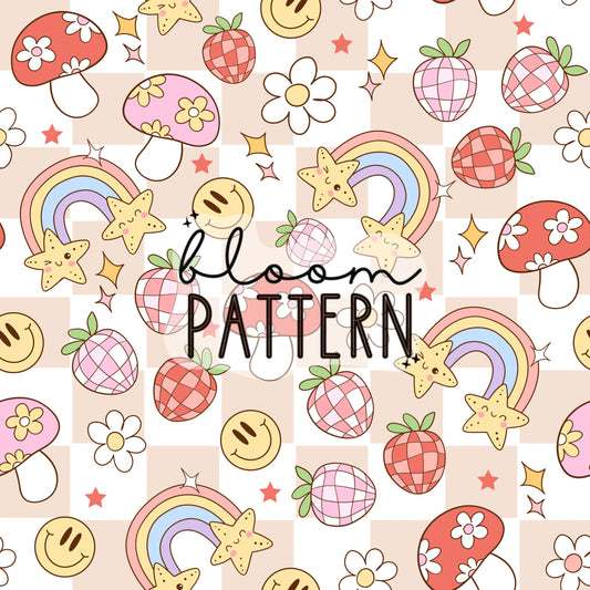 Groovy Summer Seamless Pattern