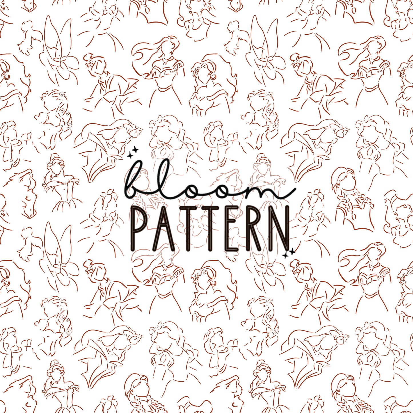 Boho Princess Magical Seamless Pattern