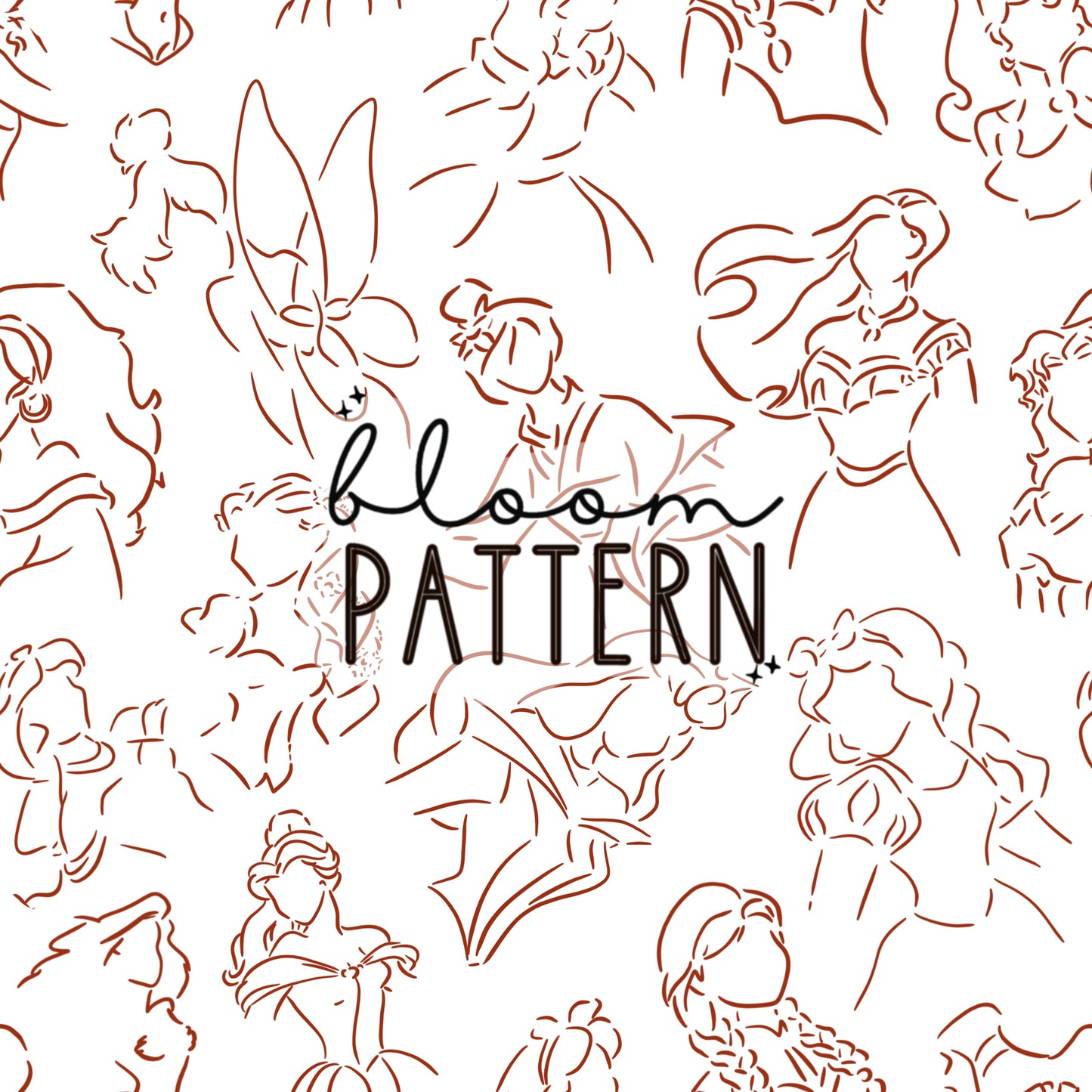 Boho Princess Magical Seamless Pattern