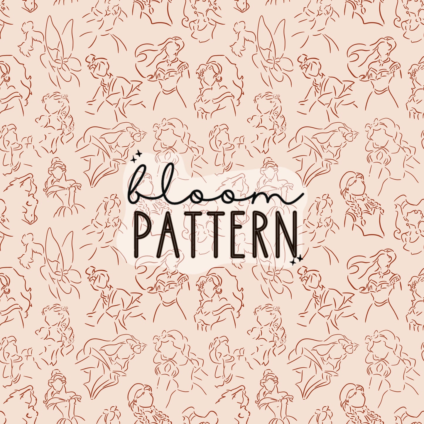 Boho Princess Magical Seamless Pattern