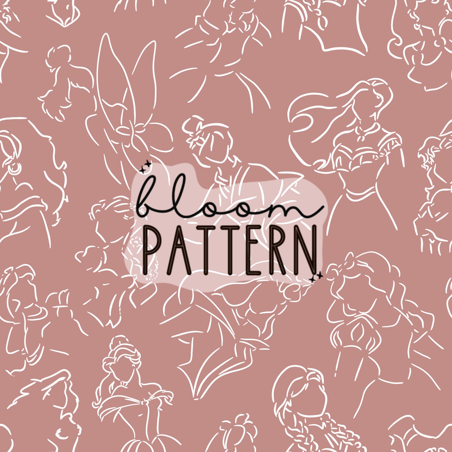 Boho Princess Magical Seamless Pattern