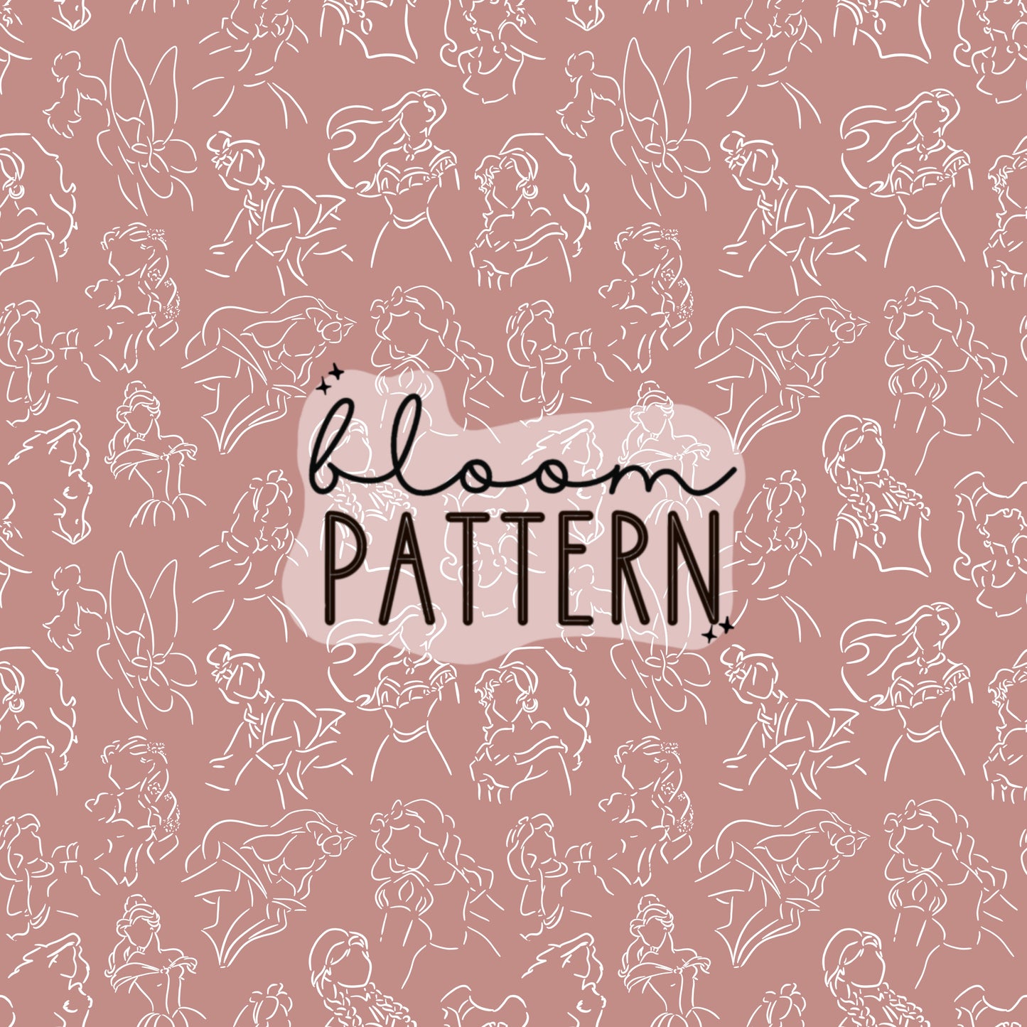 Boho Princess Magical Seamless Pattern