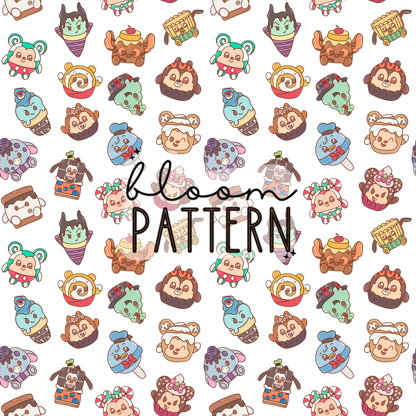 Magical Munchlings Beach Seamless Pattern