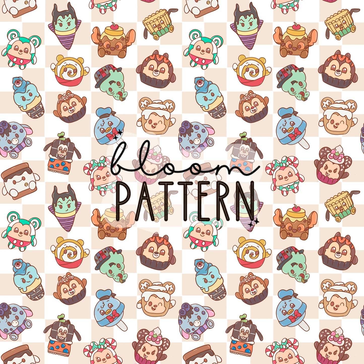 Magical Munchlings Beach Seamless Pattern