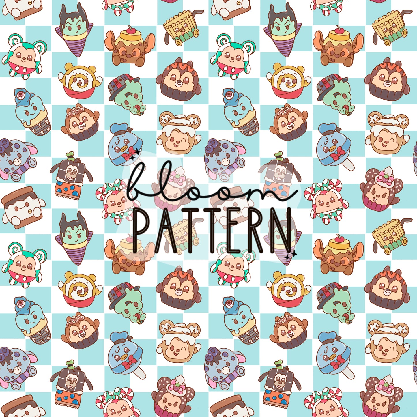 Magical Munchlings Beach Seamless Pattern