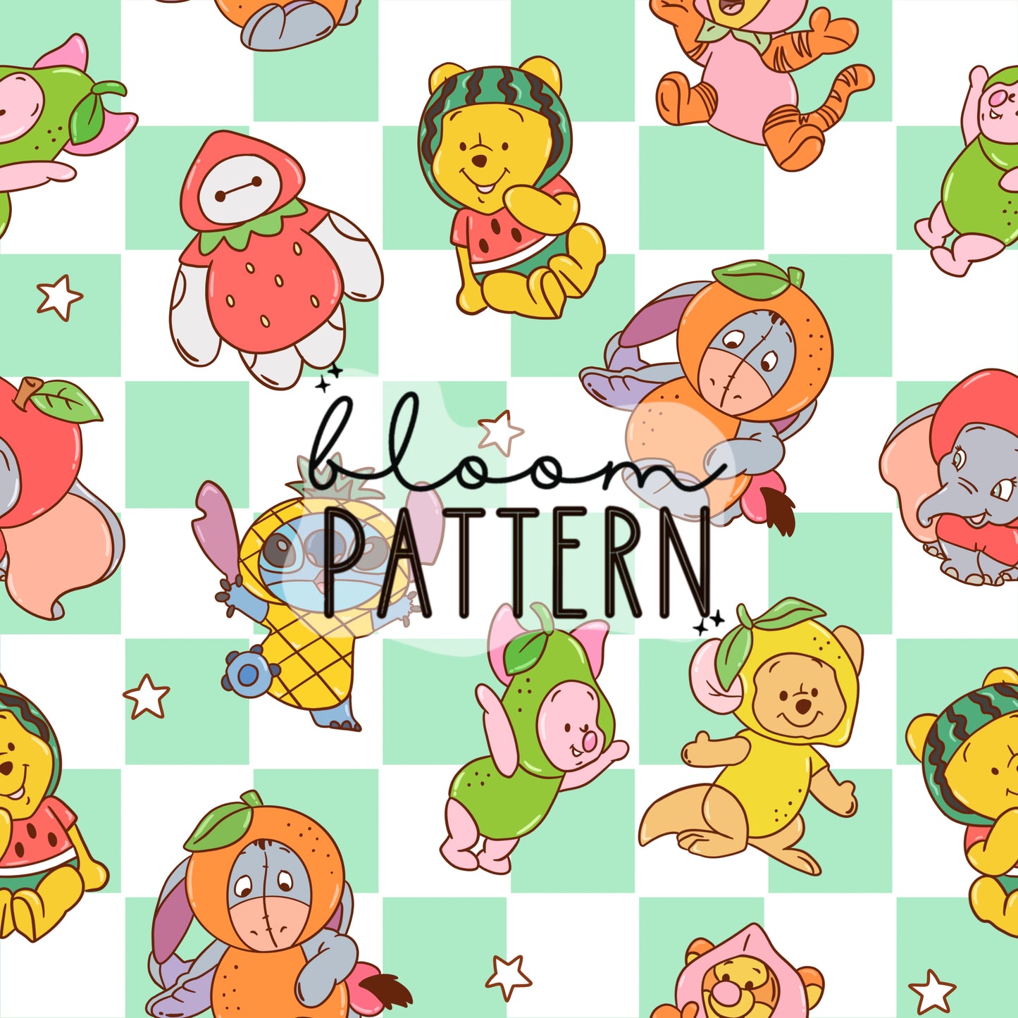 Magical Fruits Summer Seamless Pattern