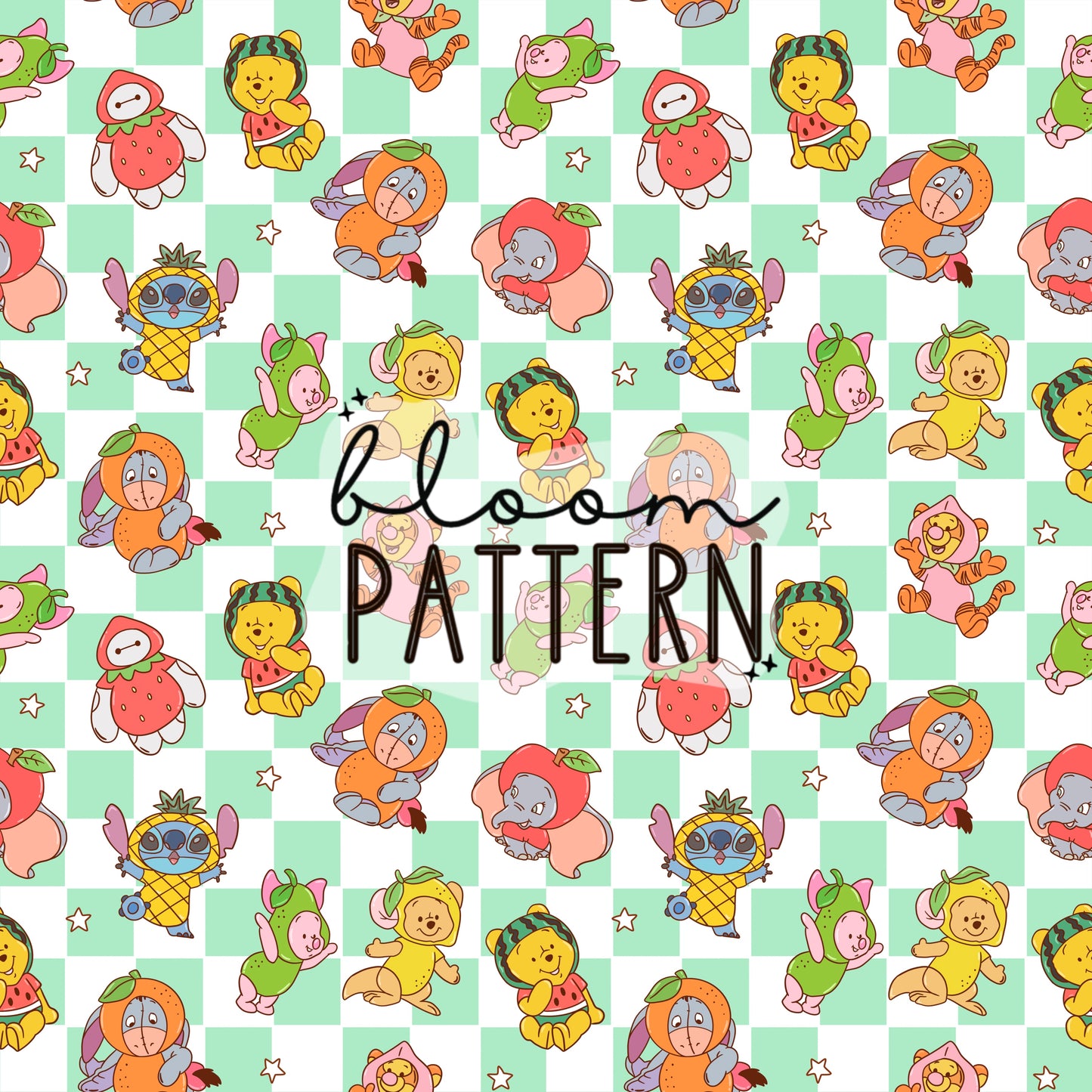 Magical Fruits Summer Seamless Pattern