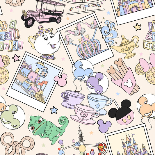 Magic Kingdom Pastel Magical Trip Seamless Pattern