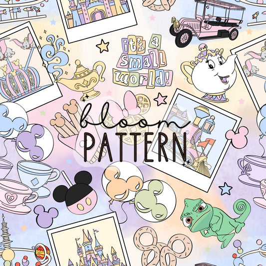 Magic Kingdom Pastel Magical Trip Seamless Pattern