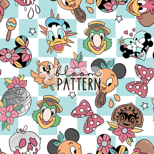 Mexican Magical Mouse Seamless Pattern