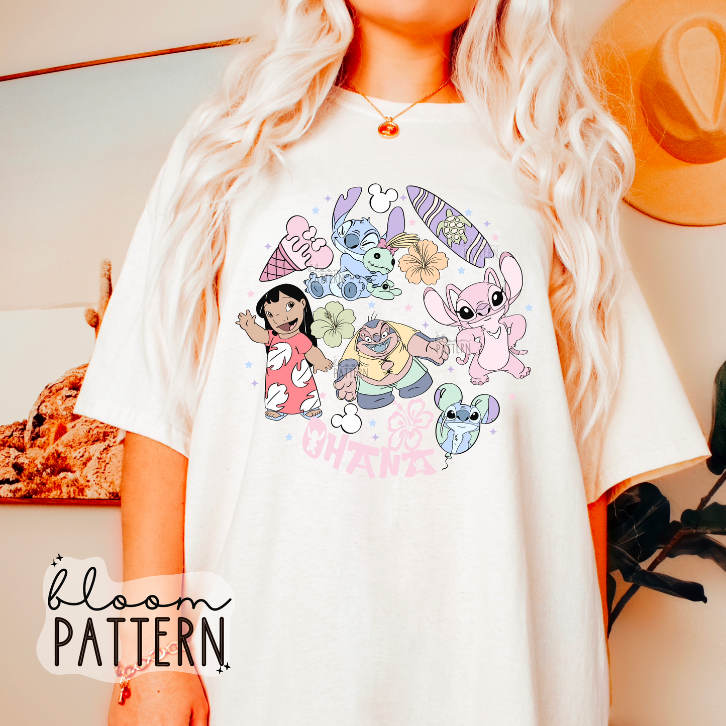 Pastel Stitch Summer Sublimation Design