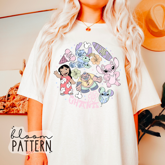 Pastel Stitch Summer Sublimation Design