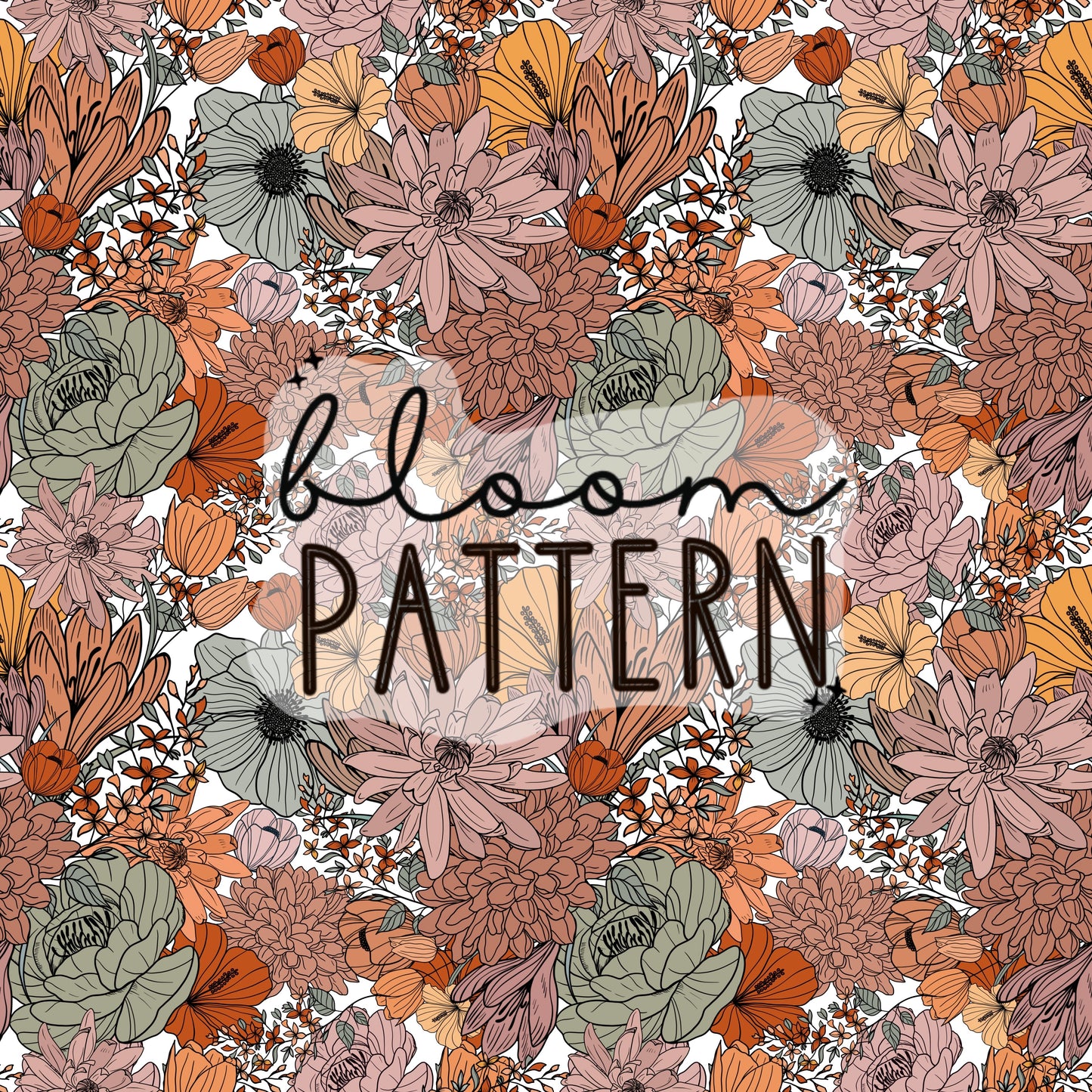 Vintage Blush Bouquet Seamless Pattern