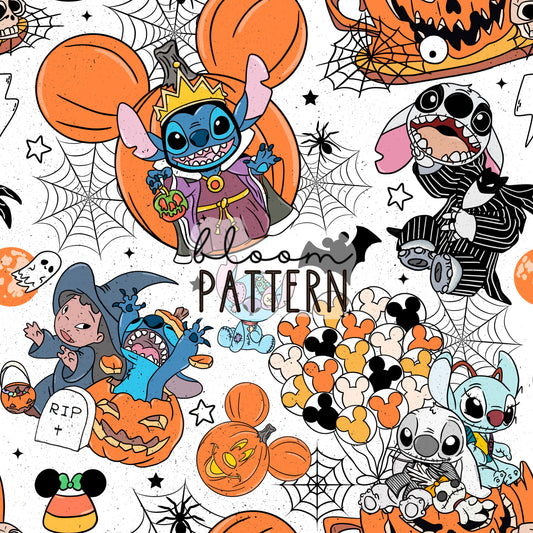 Stitch Halloween Seamless Pattern