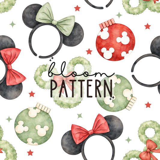 Watercolor Christmas Trip Seamless Pattern