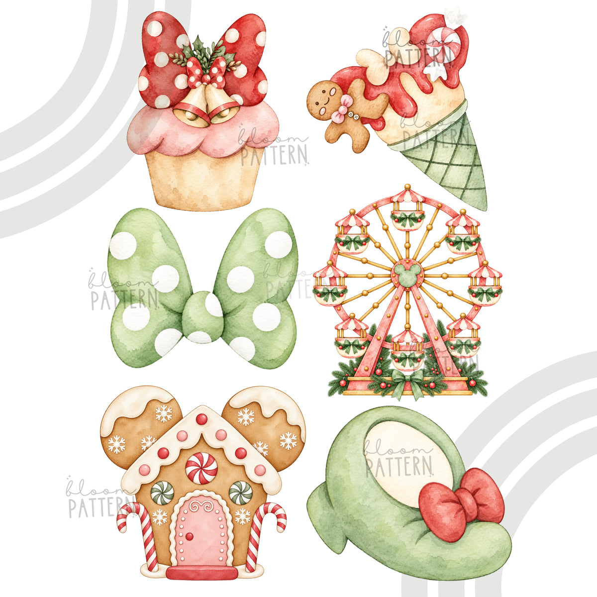 Watercolor Christmas Sublimation design