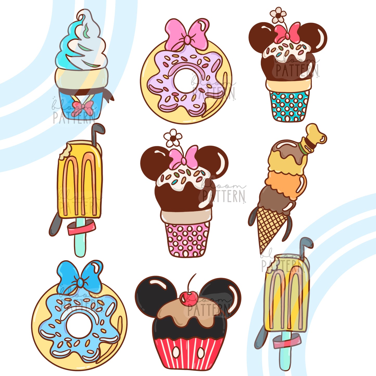 Ice Cream Magical Mouse Summer Sublimation Design