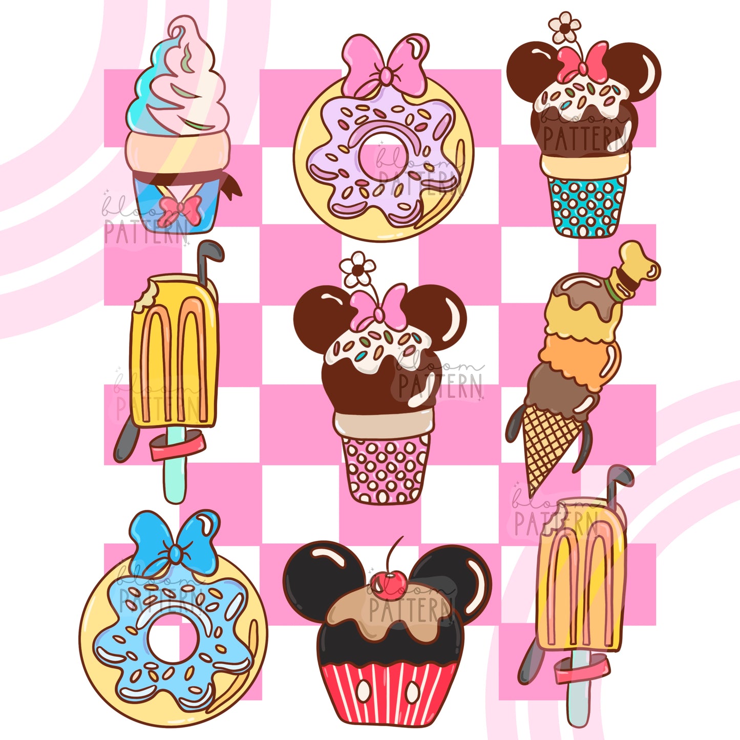 Ice Cream Magical Mouse Summer Sublimation Design