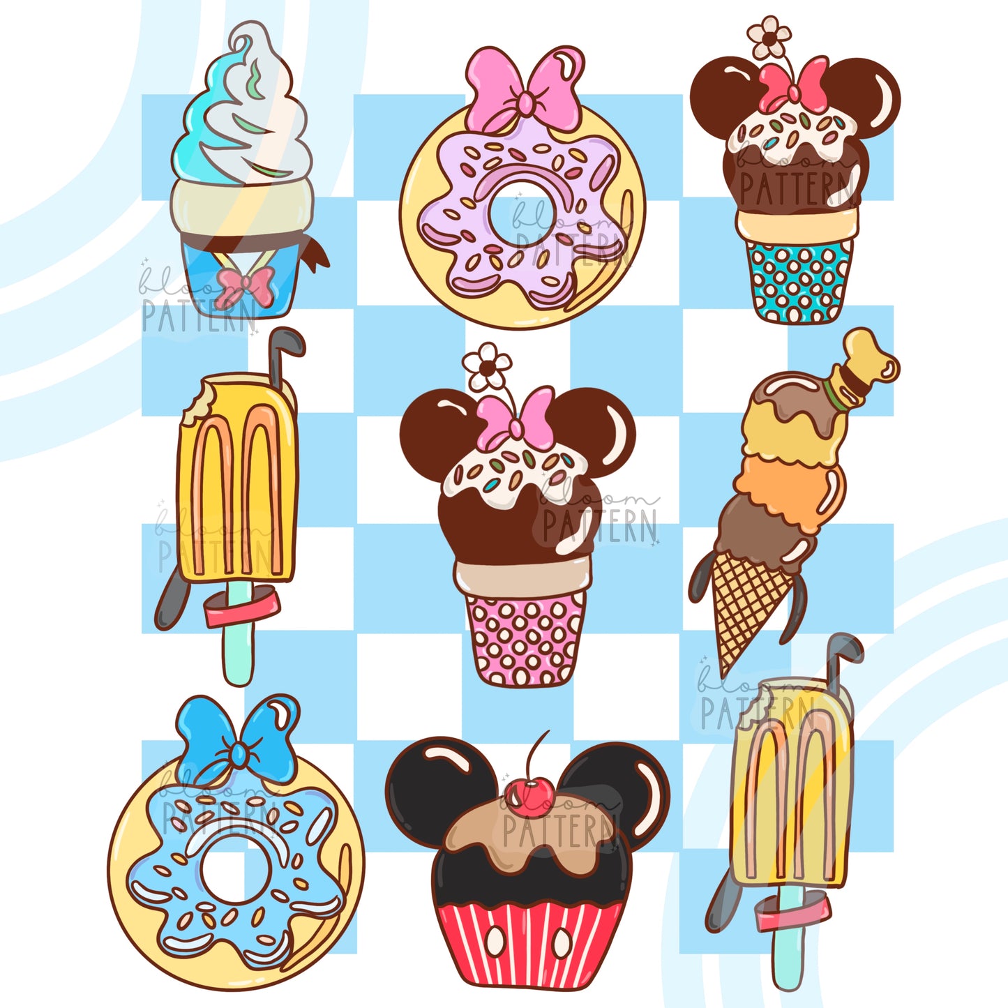 Ice Cream Magical Mouse Summer Sublimation Design