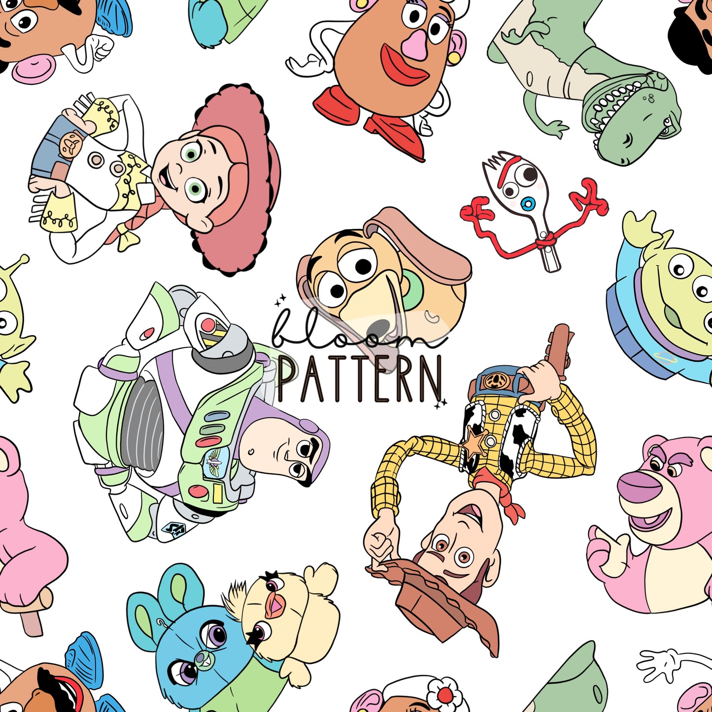 Toy Friends Seamless Pattern