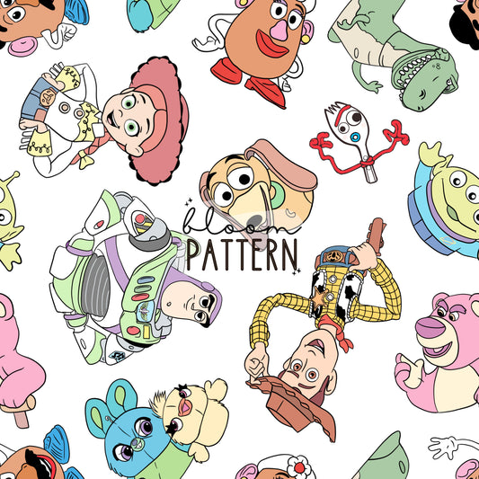 Toy Friends Seamless Pattern