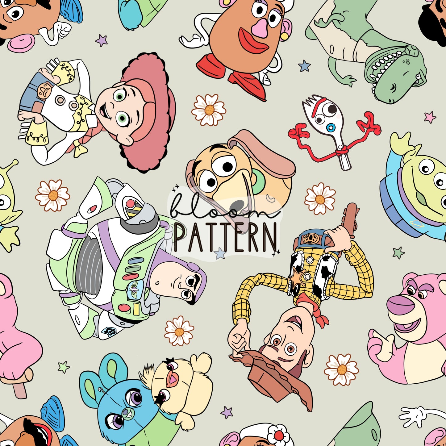 Toy Friends Seamless Pattern