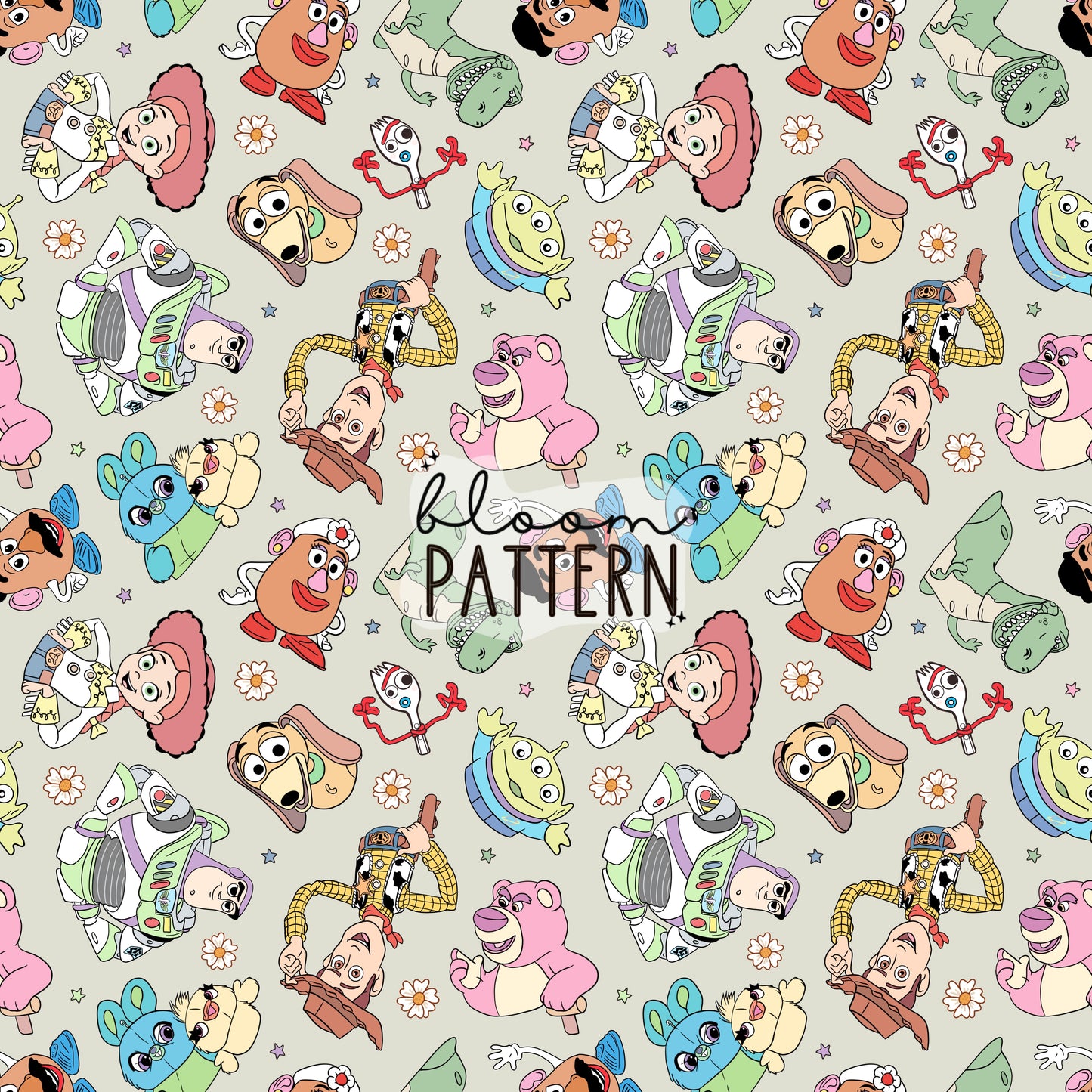 Toy Friends Seamless Pattern