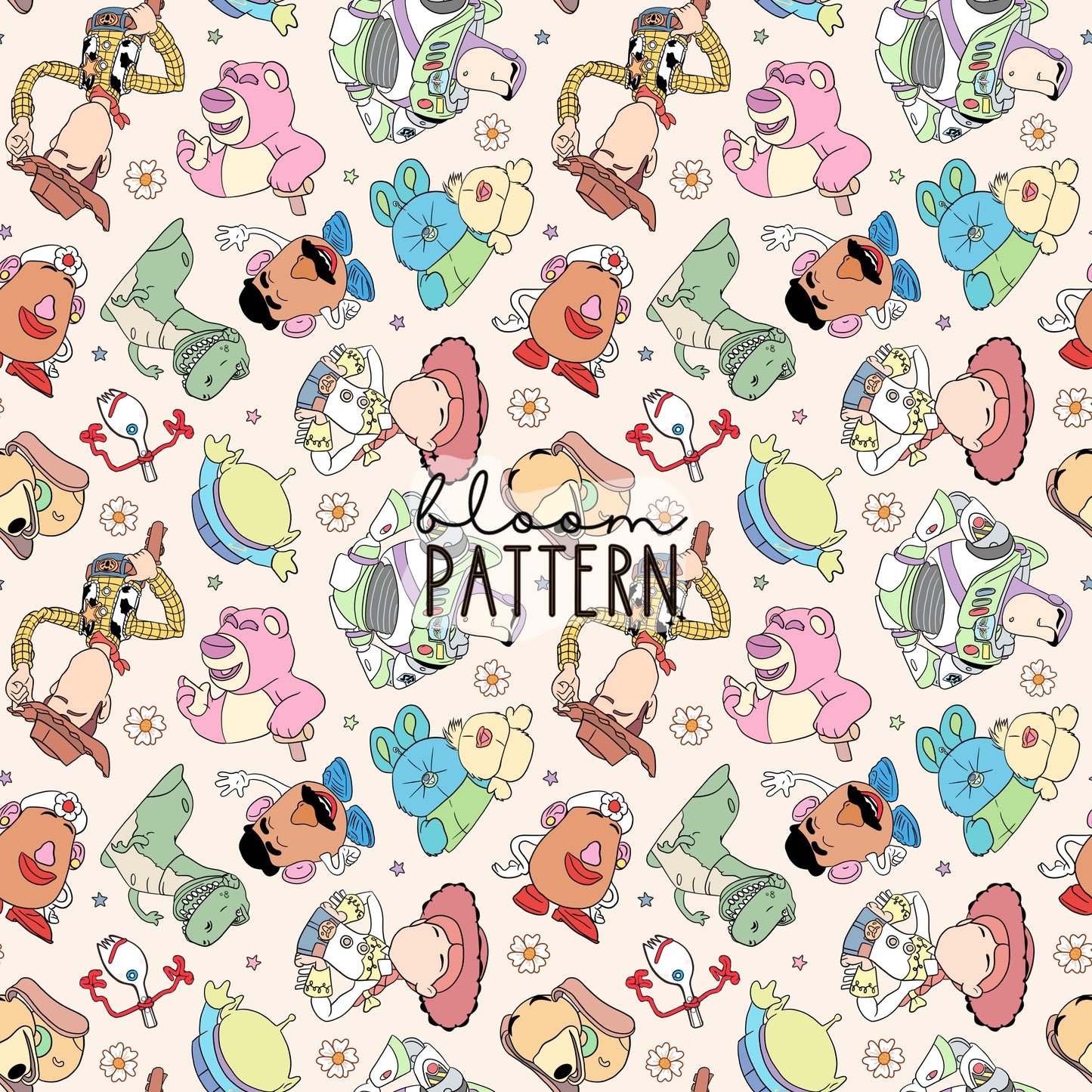 Toy Friends Seamless Pattern