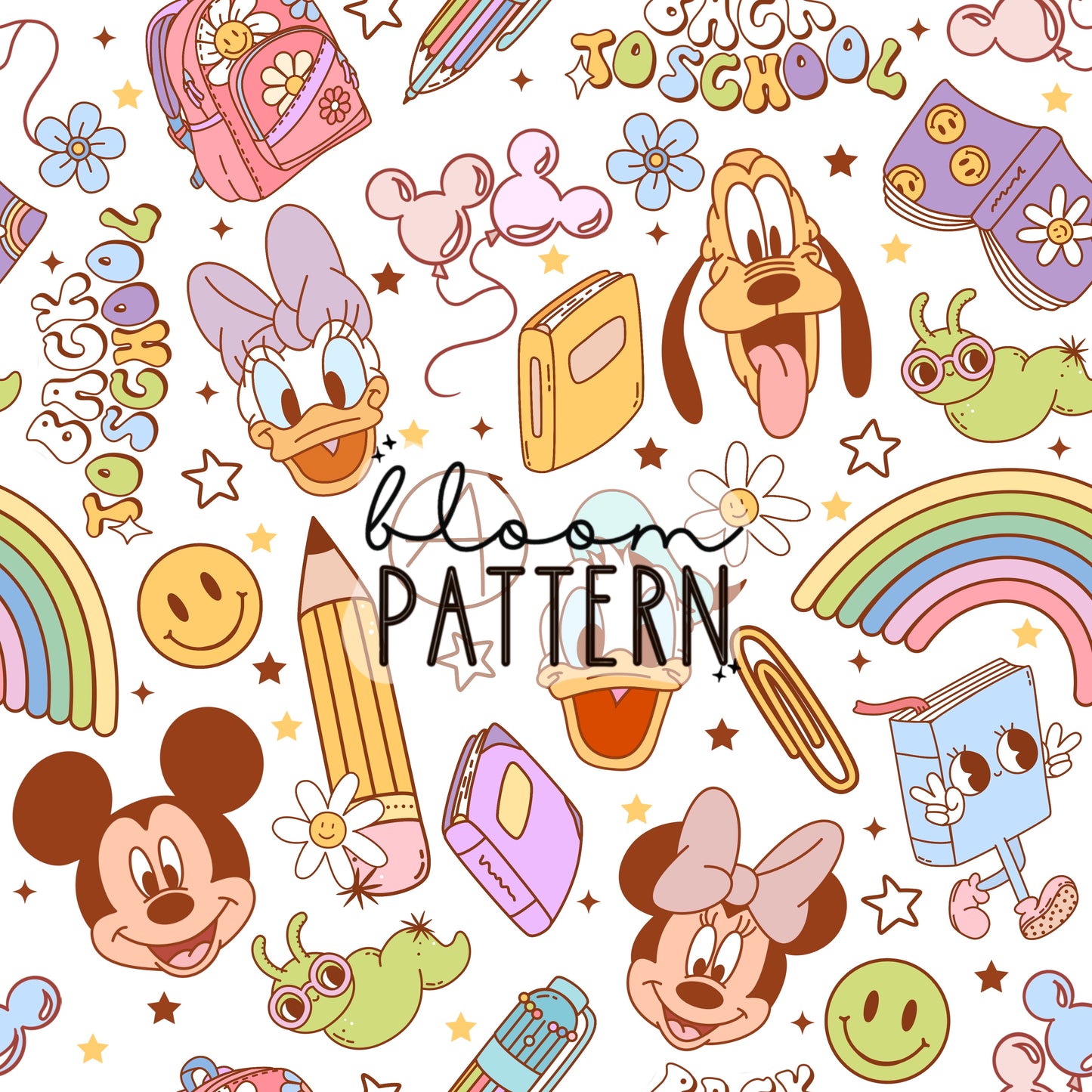 Back to School Magical Seamless Pattern