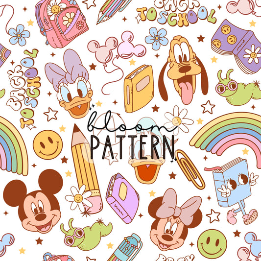 Back to School Magical Seamless Pattern
